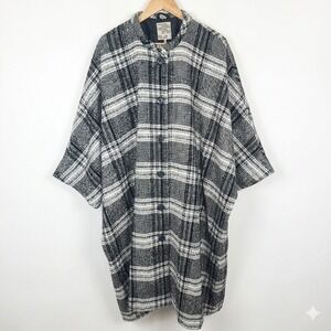 Baum Und Pferdgarten Darling Black‎ White Plaid Oversized Coat 38 Scandi Style